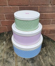 New Tala RetroStyle Cake Storage Tins Set Of 3 Metal Tubs Canister 25cm 22cm16cm