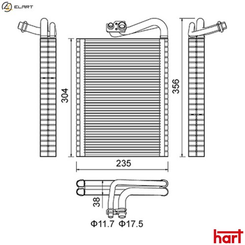 Evaporator air conditioning - air,