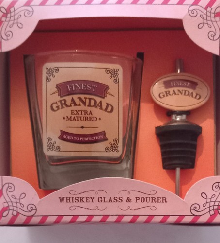 Whiskey glass and - pourer, boxed