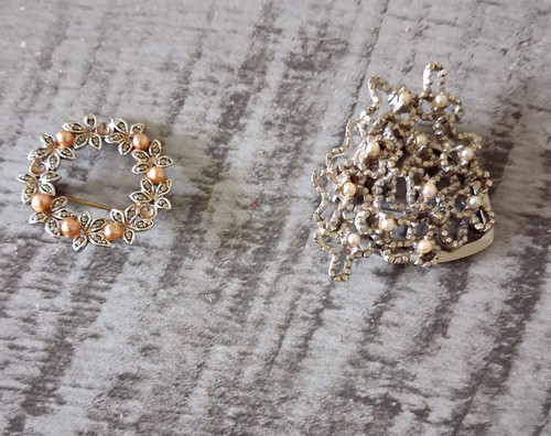 Two vintage silver coloured - two,