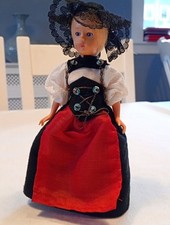 Vintage Swiss Engelberg Folk Art Costume Doll 18 Cm Tall