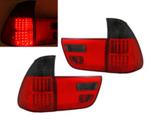 REAR LED TAIL LIGHTS LAMPS SET FOR BMW X5 E53 1999-2006 RED SMOKE CRYSTAL DESIGN