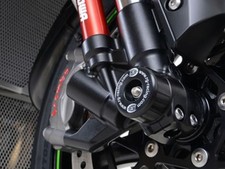 PAIR BLACK FORK PROTECTORS R&G FOR KAWASAKI ZX-10RR 2021-2022