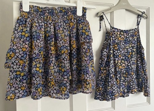 Girls floral print frill - girls,