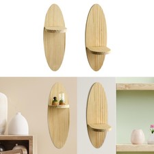 Oval Wall Shelf Wooden Display