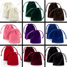 Soft Velvet Drawstring Pouches, Jewellery Gift Bags, Wedding Party Favours, Chri