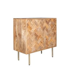 SOLID MANGO WOOD BLOCK LIGHT MANGO 80CM SIDEBOARD