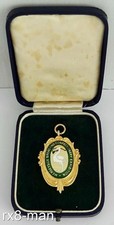 1952 SOLID SILVER MERSEYSIDE BREAD & CONFECTIONERY EXHIBITION WATCH FOB MEDAL