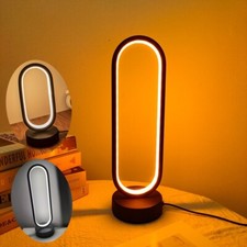 Three-Color Dimmer LED Ring Desk Lamp Bedside Living Room Table Night Light Gift