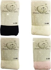 New Baby Girls Heart Embroidered Embossed Design Cotton Rich Tights By Preetee
