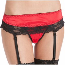 Red Satin & Black Lace