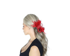 Small Flower Feather Hair Hat