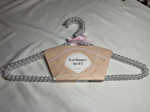 Faux pearl hangers white - pearl, (2)