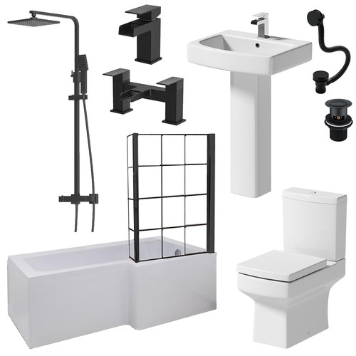 Complete bathroom suite black - complete,