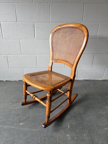 Victorian canework rocking - victorian,