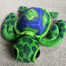 ASPRO - BIG EYED TURTLE - GREEN - 14”- PLUSHIE SOFT TOY - GOOD CONDITION SPAIN