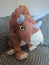 Jurassic World – Large 22 inches Brown Triceratops Soft Plush Toy Dinosaur Rare