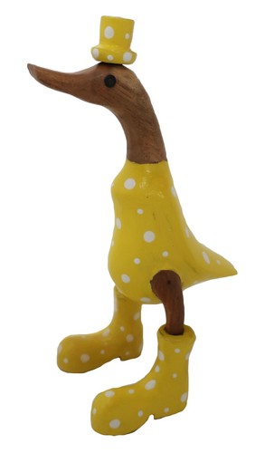 Wooden duck yellow - wooden,