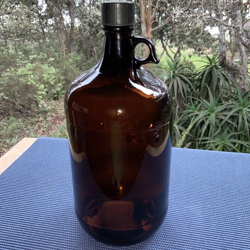 Amber brown glass gallon - brown,