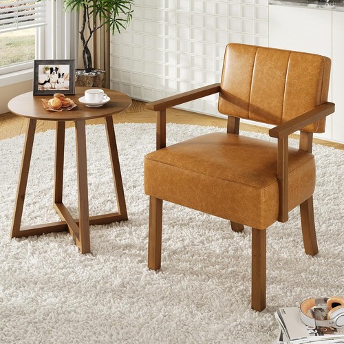Leather armchair retro - pu,