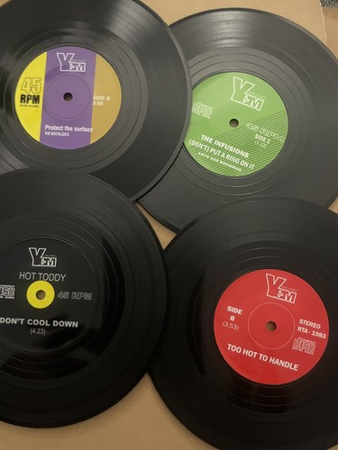 4pcs retro vinyl record - 4pcs, `vinyl