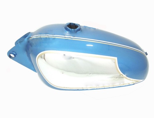Petrol fuel tank blue chrome - petrol,