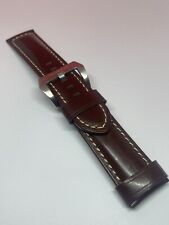 24mm Gloss Brown Leather Watch