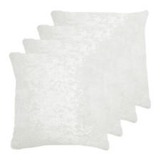 Umi Set of 4 Velvet Cushion Covers Square Plain Throw Pillow Cases Seat Sofa Bed