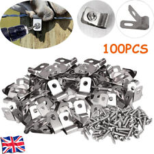 100x Wire Mesh Clip Stainless Steel Screw Fixing Hole Welded Wire Mesh Panel