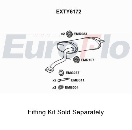 Rear muffler silencer insert - muffler,