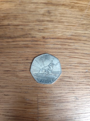 Olympic 50p wrestling coin - olympic,