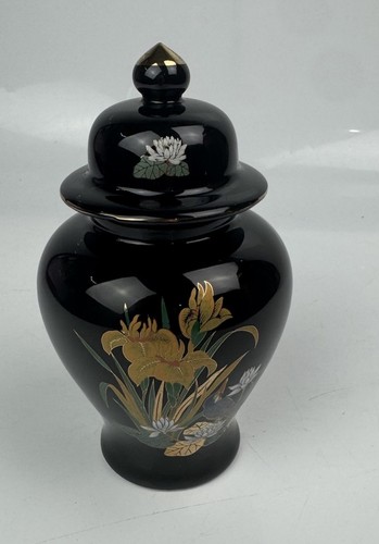 Vintage black glazed porcelain - vintage,