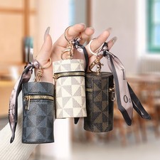 Stylish Womens Keychain Bag Zip Coin Purse Lipstick Key Holder Pouch Wallet UK