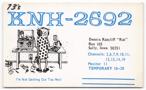 Radio qsl postcard knh 2692 - radio,