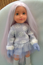 18" DesignaFriend WYNTER  stunning girl - ice skates + extra outfit - Christmas