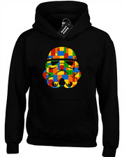 STORMTROOPER HELMET BRICKS HOODY HOODIE FUNNY JEDI WARS STAR FAN TOP DESIGN