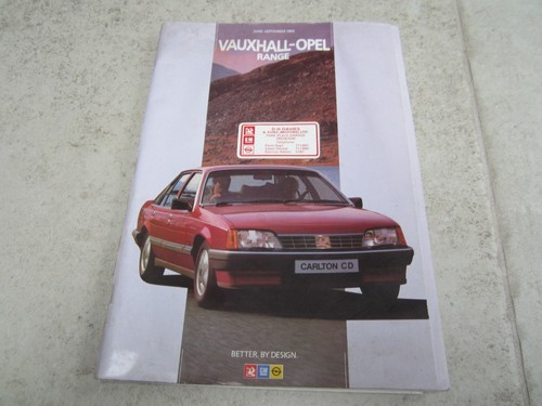 1984 vauxhall opel sales - 1984,