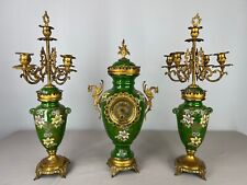 Antique French Garniture Set – Clock & Candelabras (Lot 3620)