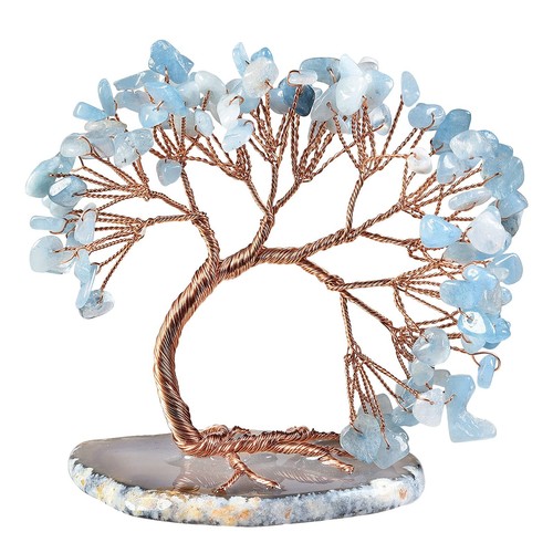 Blue aquamarine crystal money - crystal,