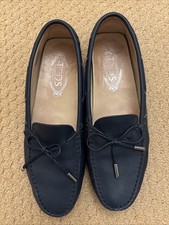 TOD’s Gommino Blue Leather Driving Shoes Loafers Size 39.5. UK Hardly Worn