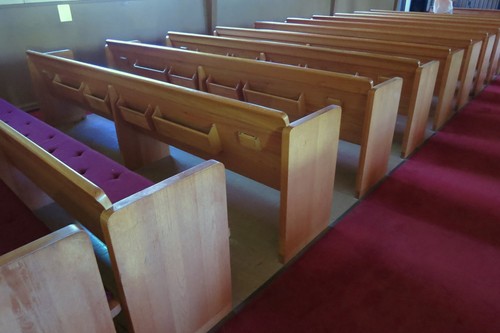 Church pews - church,