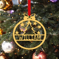 Personalised Name Bauble Tree