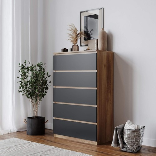 Drawer chest oak black - drawer,