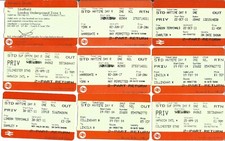 9 NATIONAL RAIL APTIS TICKETS STATION TO STATION ALL DATED - SET 50