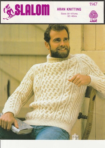 Men jumper vintage aran - vintage,