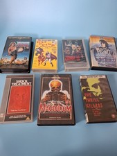 VHS BIG BOX CULT HORROR job Lot Video Tapes Working Tested Rare Bundle
