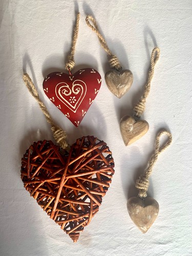 Piece hanging heart - 5‑piece,