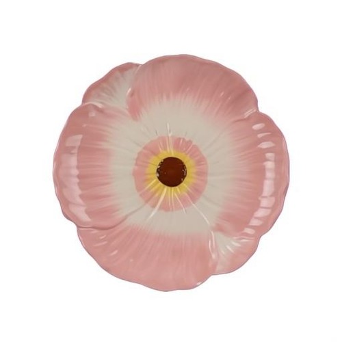 Pink ceramic poppy breakfast - pink,