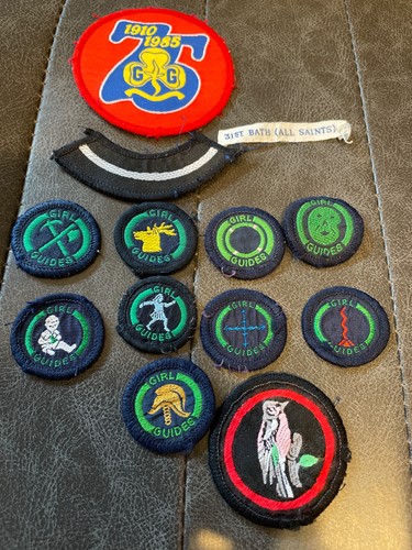 Vintage girl guides badges - girl,