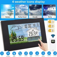 Wireless Weather Station Digital Thermometer Indoor Outdoor Weather Clock Sensor
